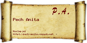 Pech Anita névjegykártya